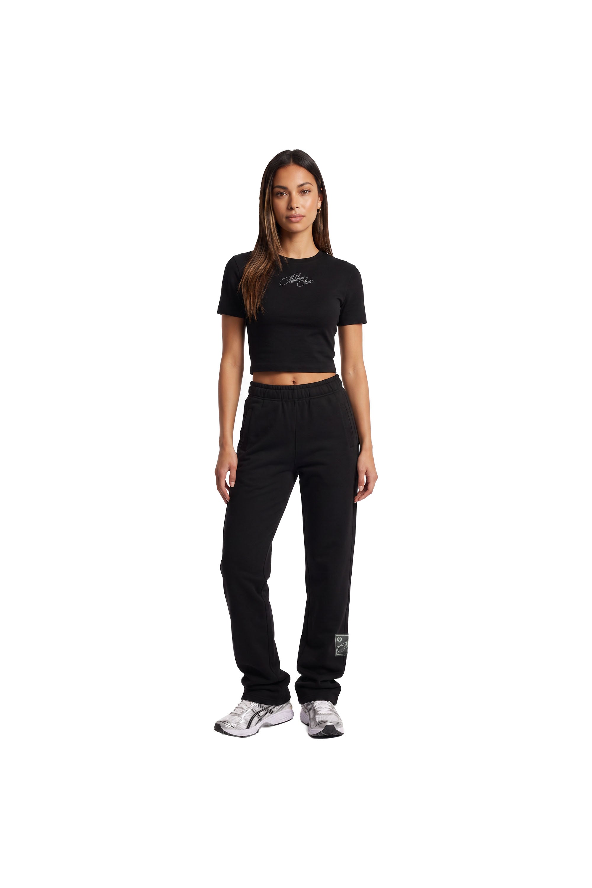 Malelions Women Cropped Studio Top | Black