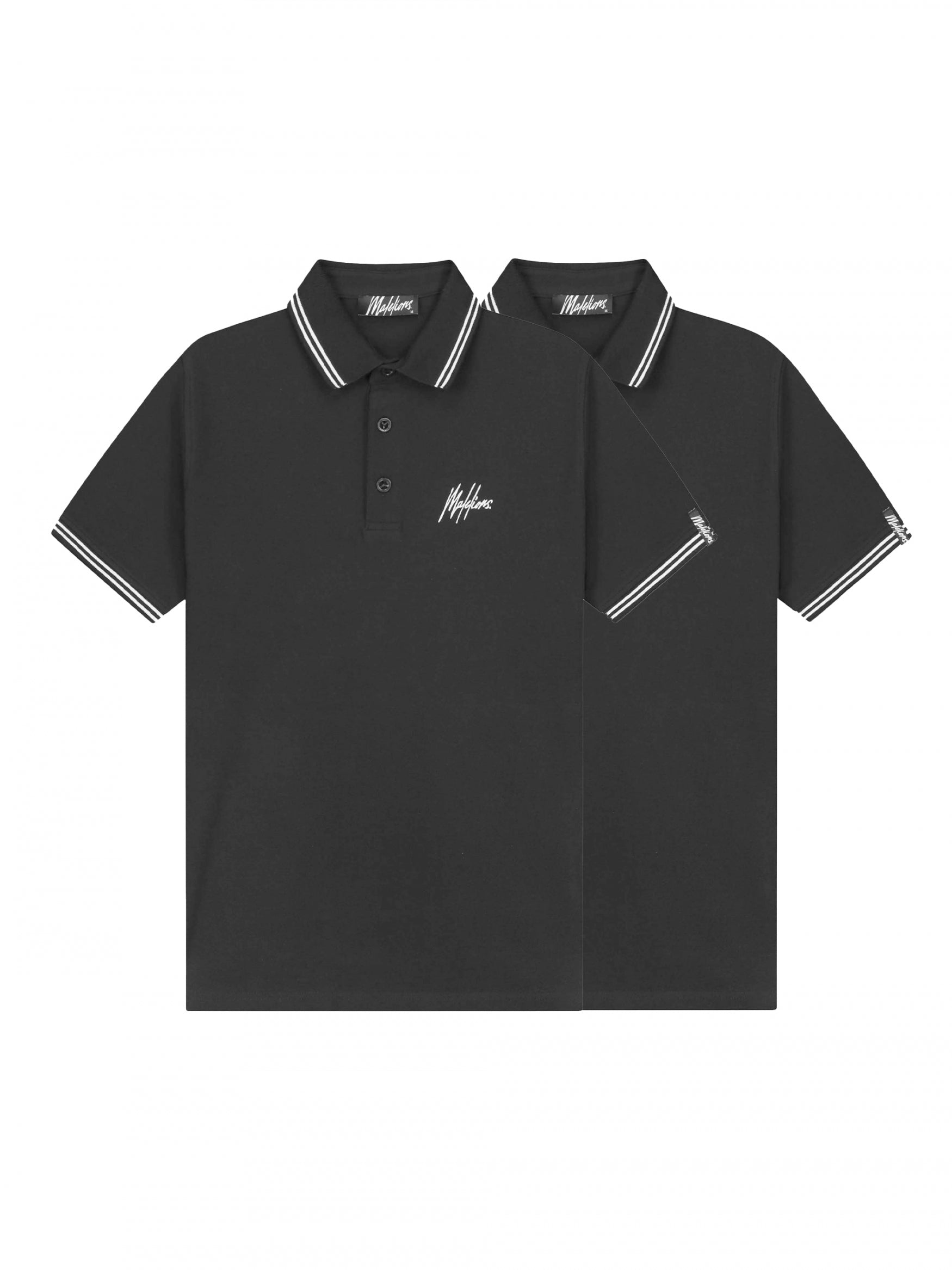  Malelions Men Signature Polo 2-Pack | Black