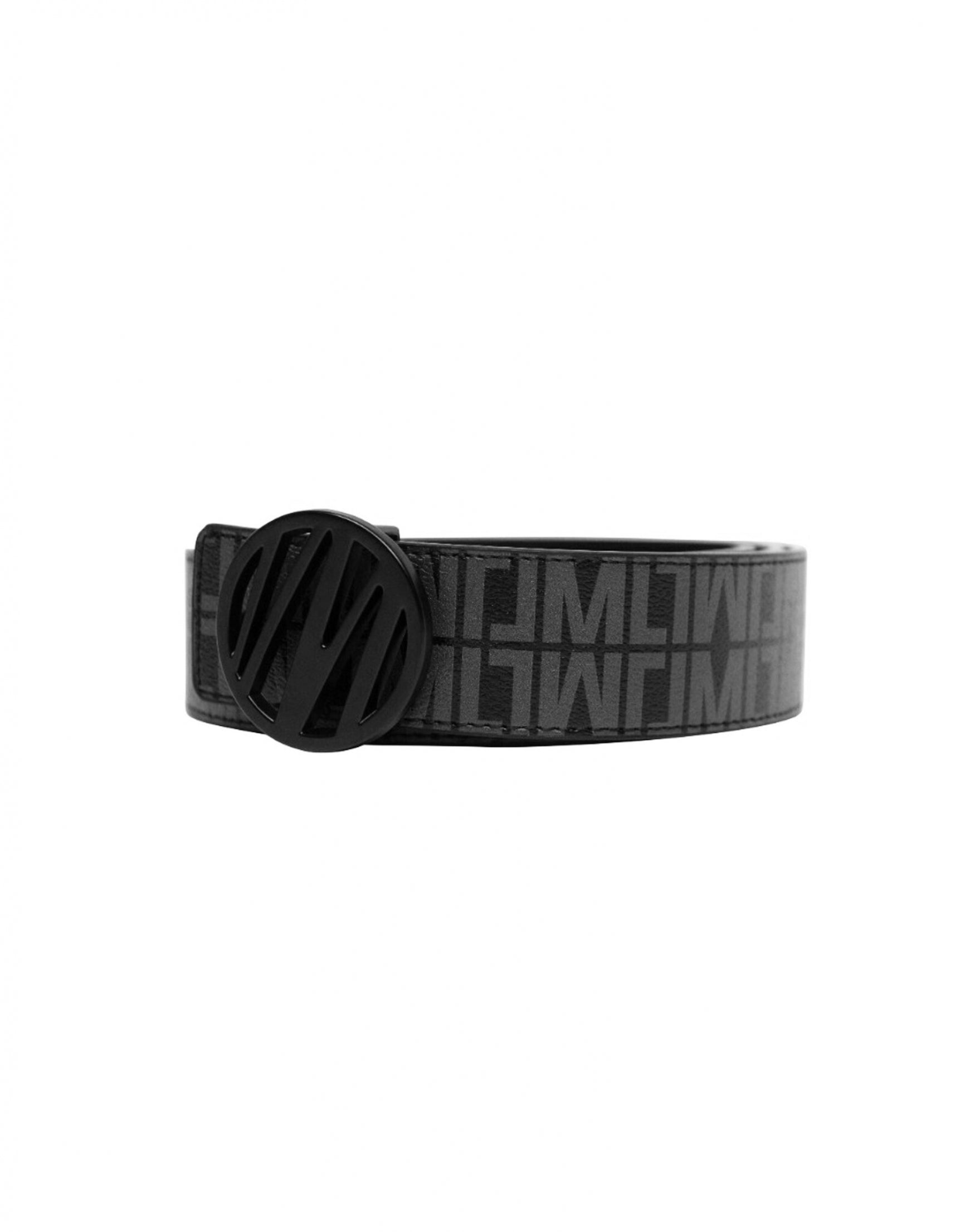 Malelions Men Monogram Belt | Black/Black