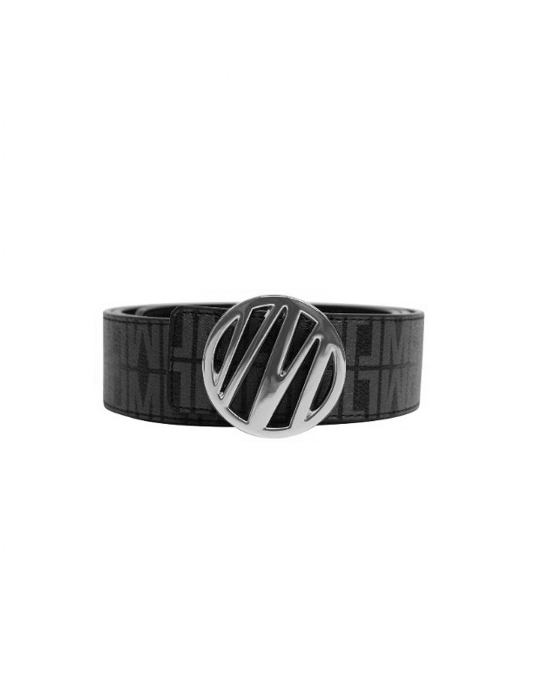 Malelions Men Monogram Belt | Black/Silver