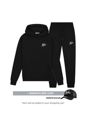 Malelions Men Signature Tracksuit | Black