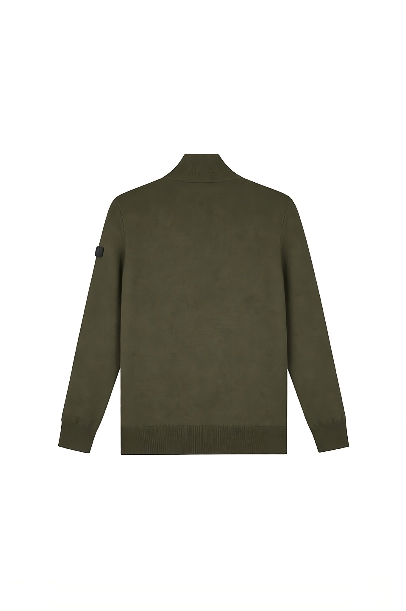 Malelions Men Knitted Quarter Zip | Vintage Green