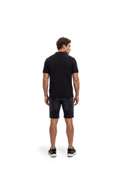 Malelions Men Chunky Waffle Buttonless Polo | Black