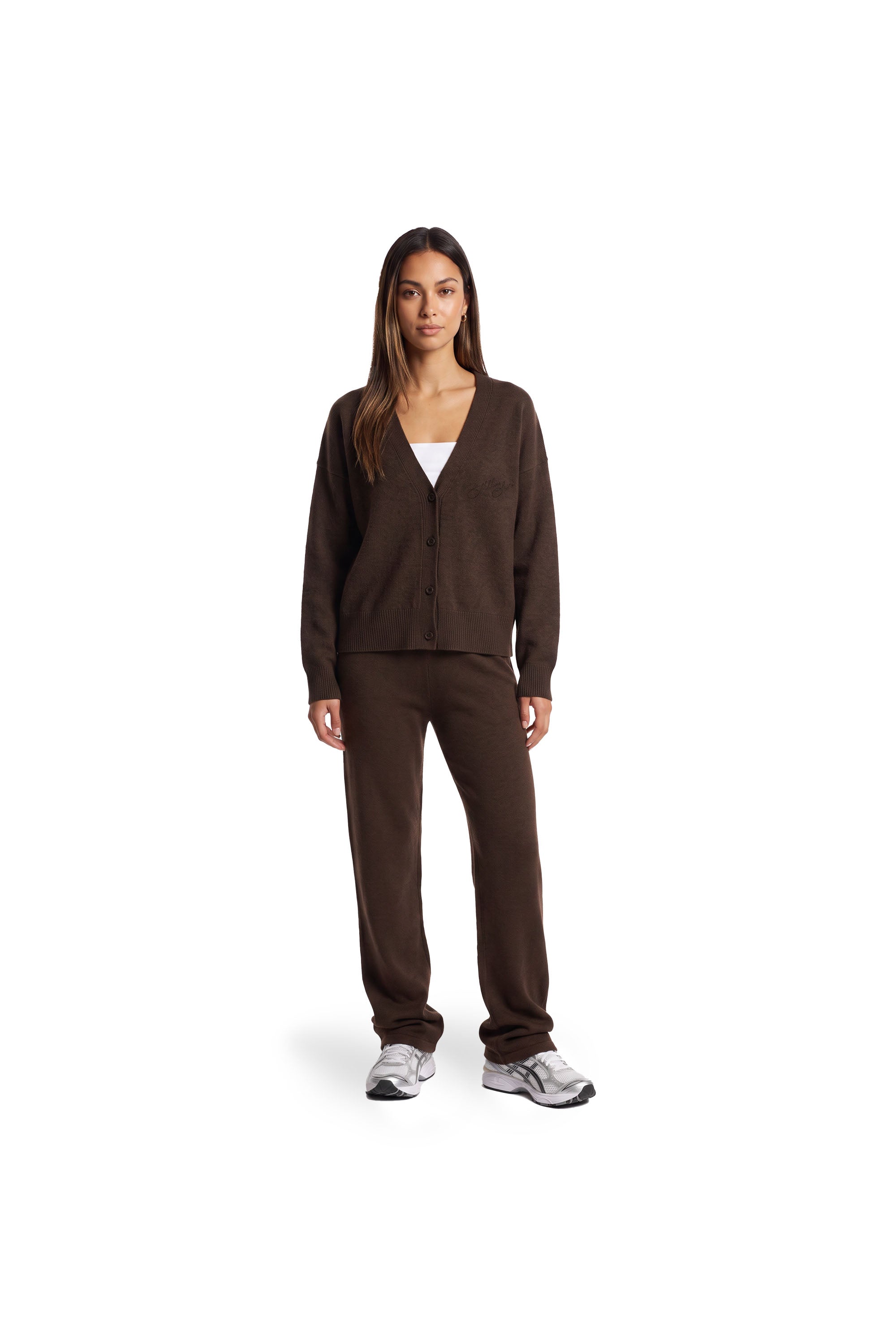 Malelions Women Oversized Knitted Cardigan | Dark Brown