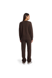 Malelions Women Oversized Knitted Cardigan | Dark Brown