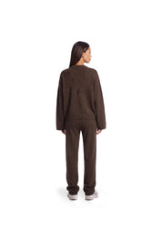 Malelions Women Knitted Pants | Dark Brown