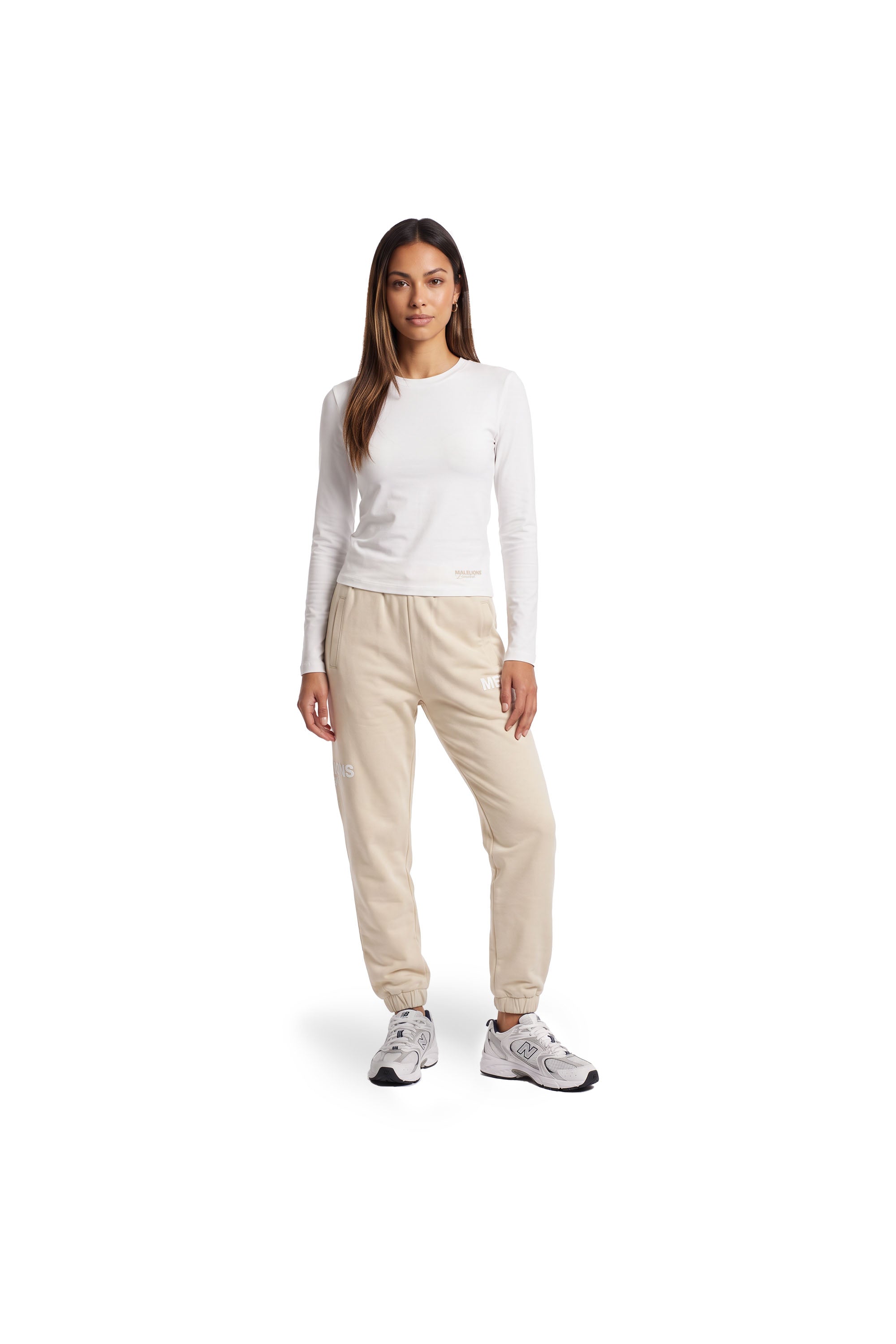 Malelions Women Members Society Longsleeve Top | White